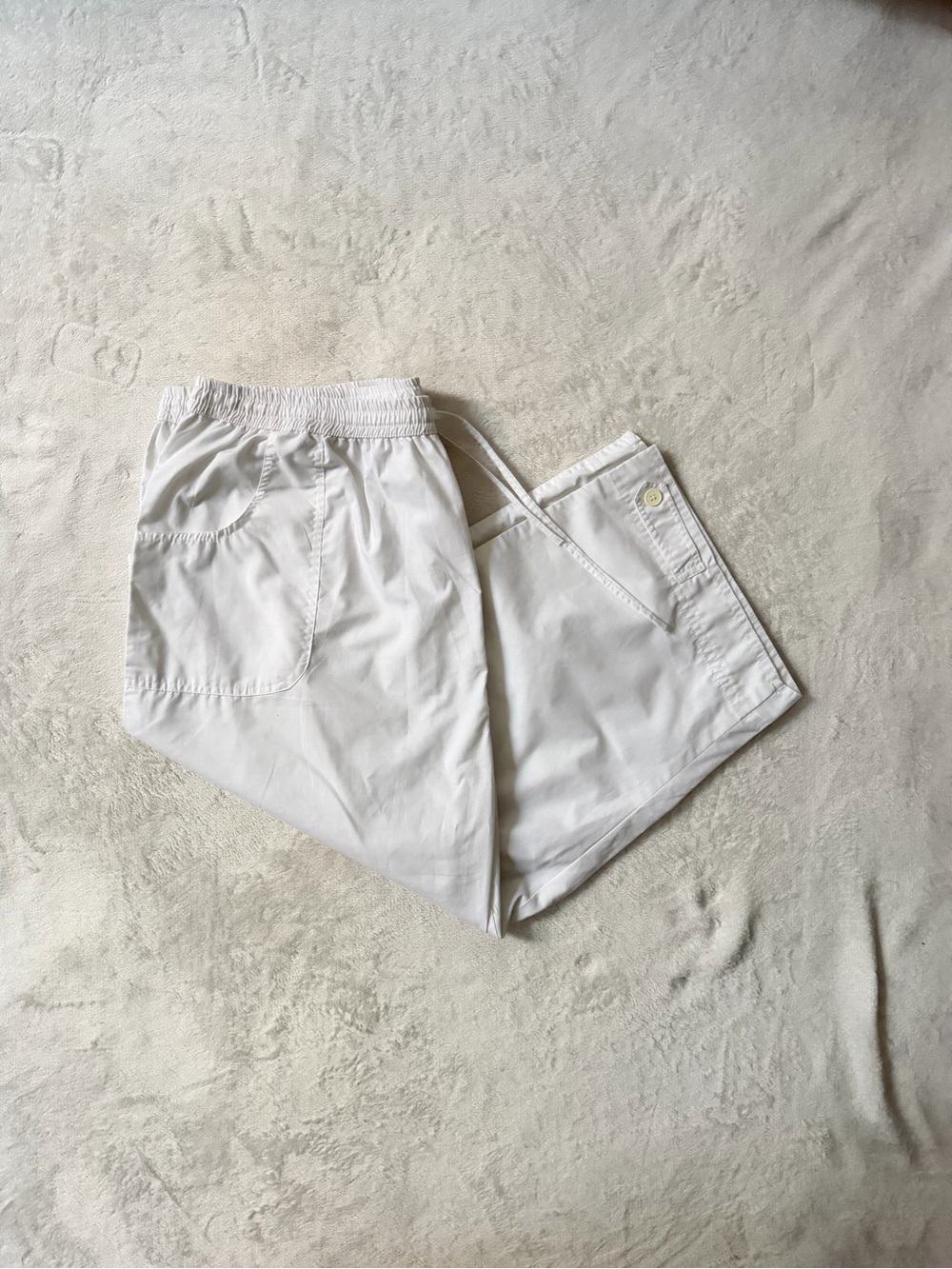 Uniti Casual White Elastic Waist Pull-On Pants